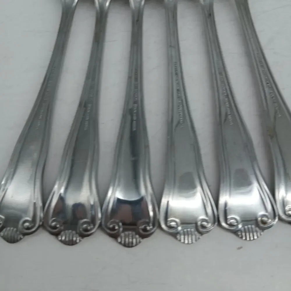 6X CF TOWLE Supreme STUART SHELL Stainless Cocktail Seafood Forks